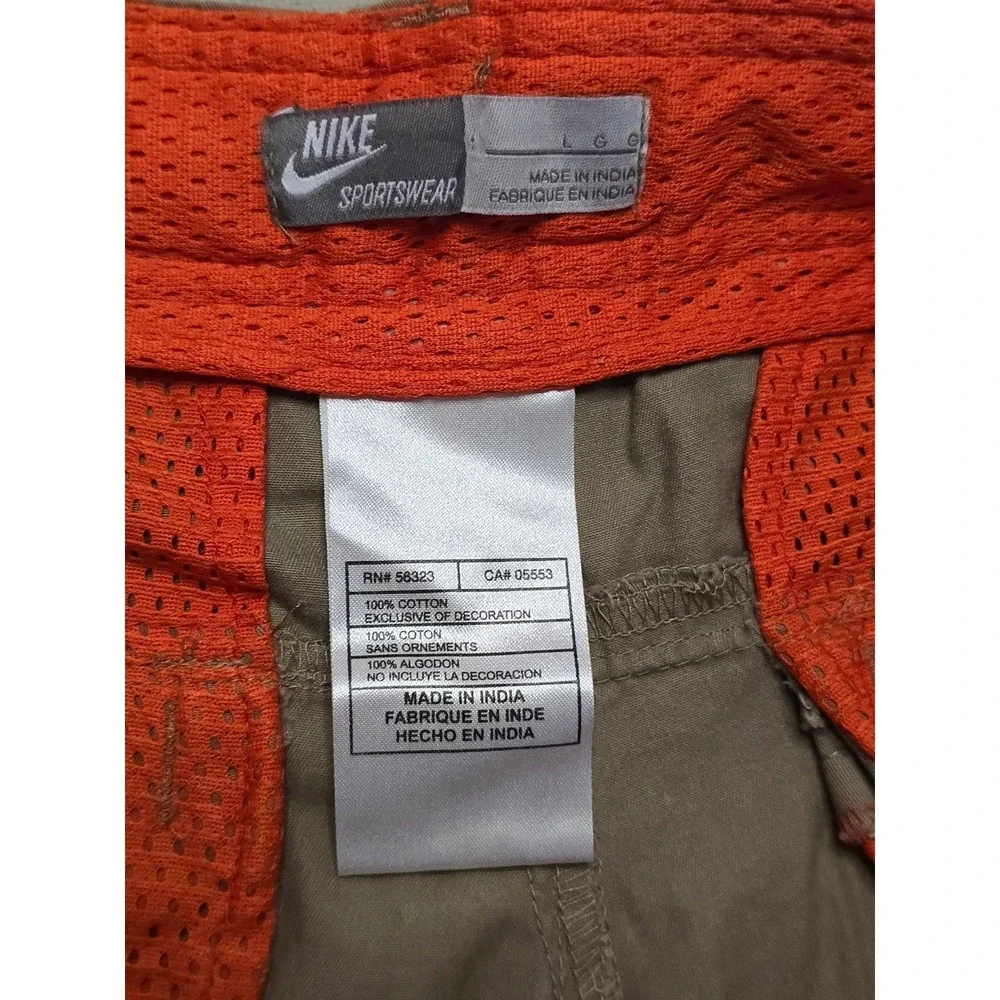 Nike‎ Sportswear Chino Shorts Men's L Tan Orange 11